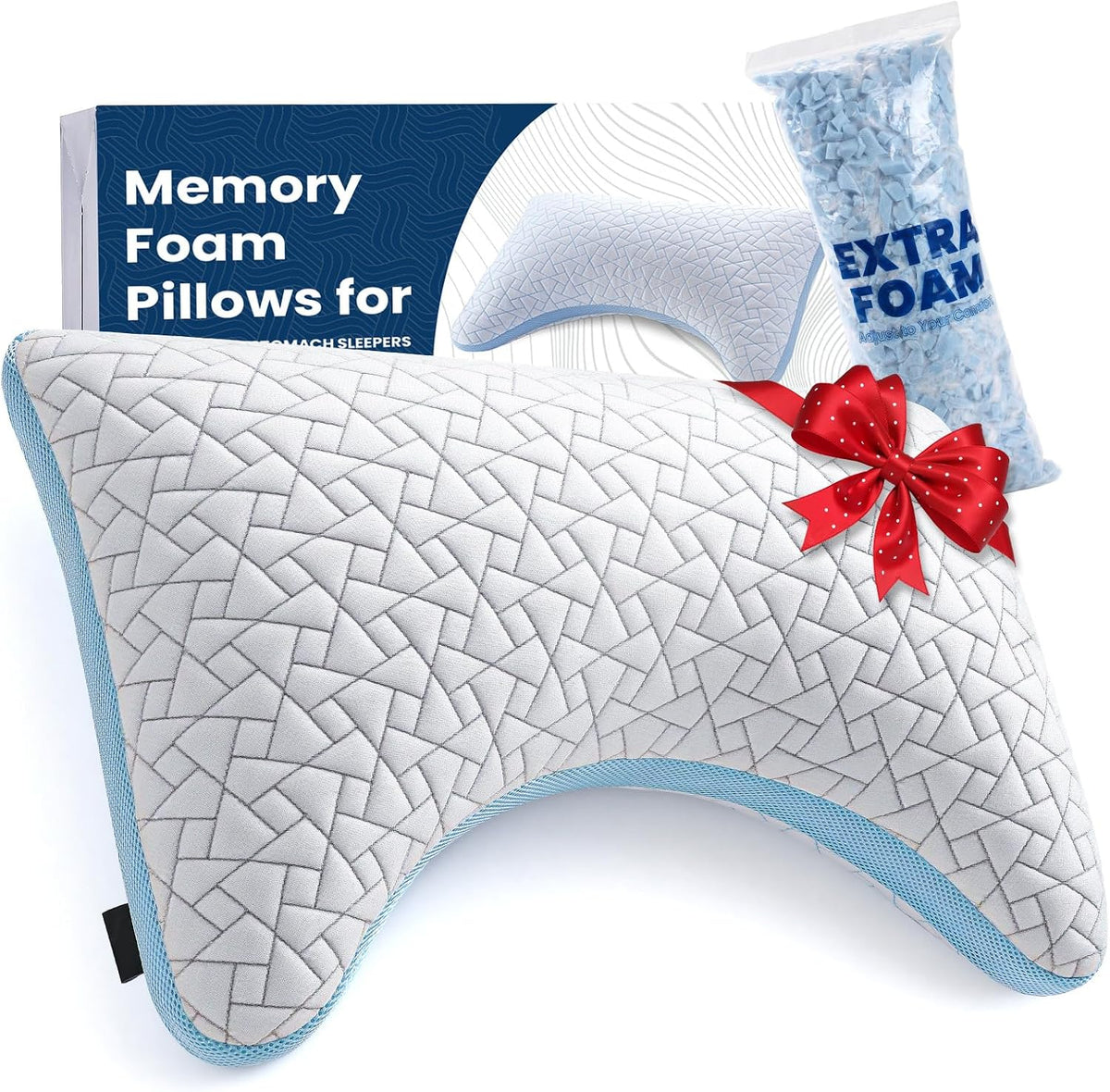 Side Sleeper Pillow, Cooling Pillow for Shoulder Support, Set of 1