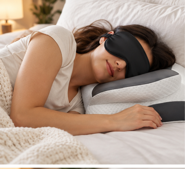 Avelora Cervical Neck Pillow with Sleep Mask