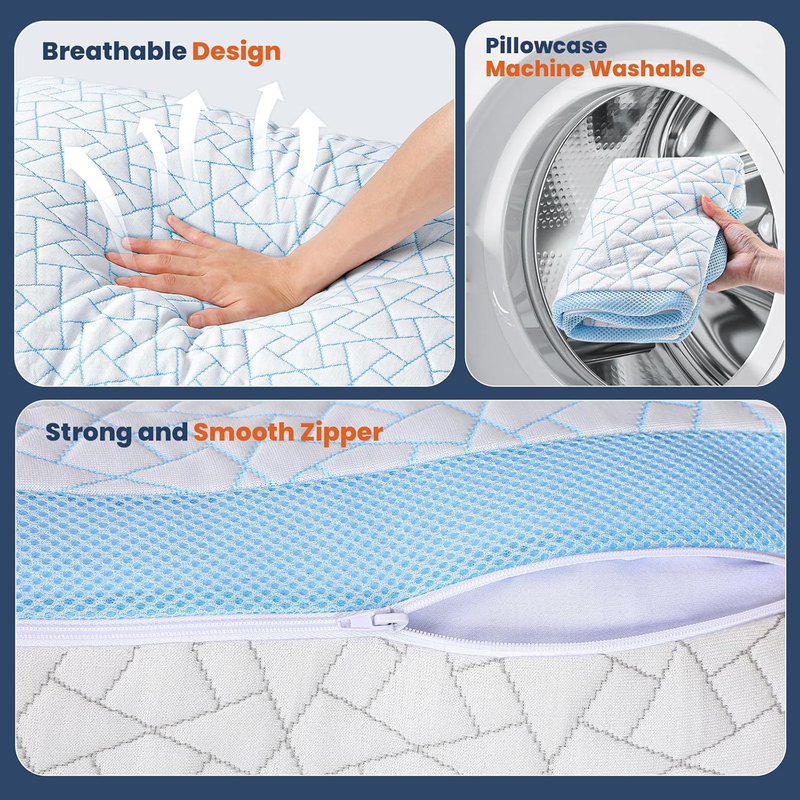 Side Sleeper Pillow, Cooling Pillow for Shoulder Support, Set of 1