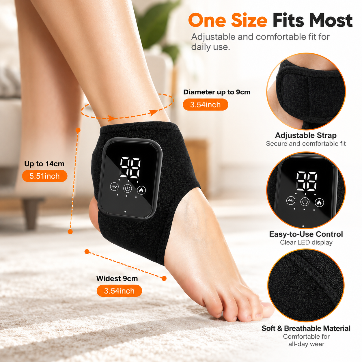 Solara ankle wrap dimensions